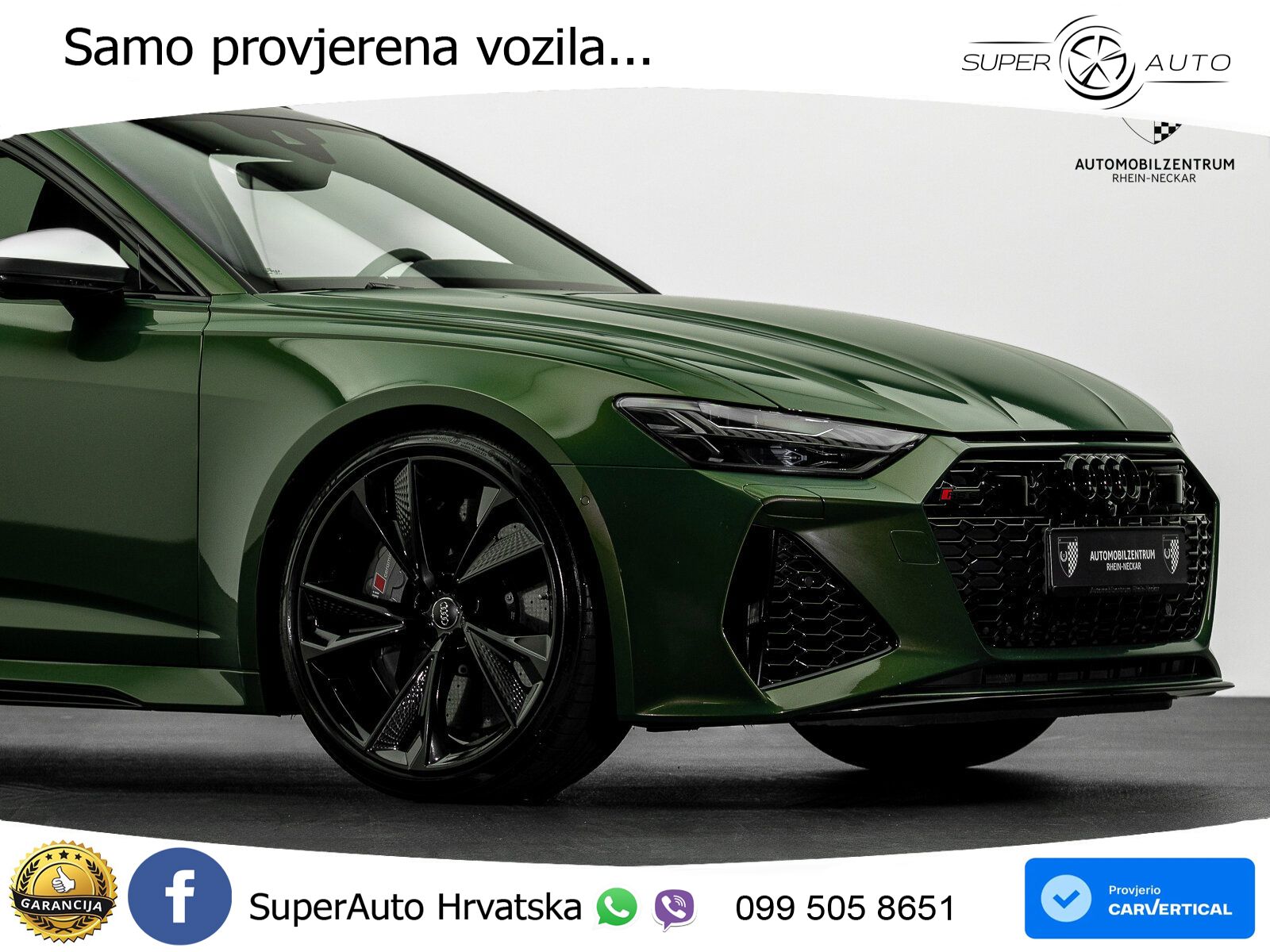 Audi RS6 Avant 4.0 TFSI V8 (600 KS) quattro Tiptronic ZRAČNI+ACC+GR SJED+KAM+PANO