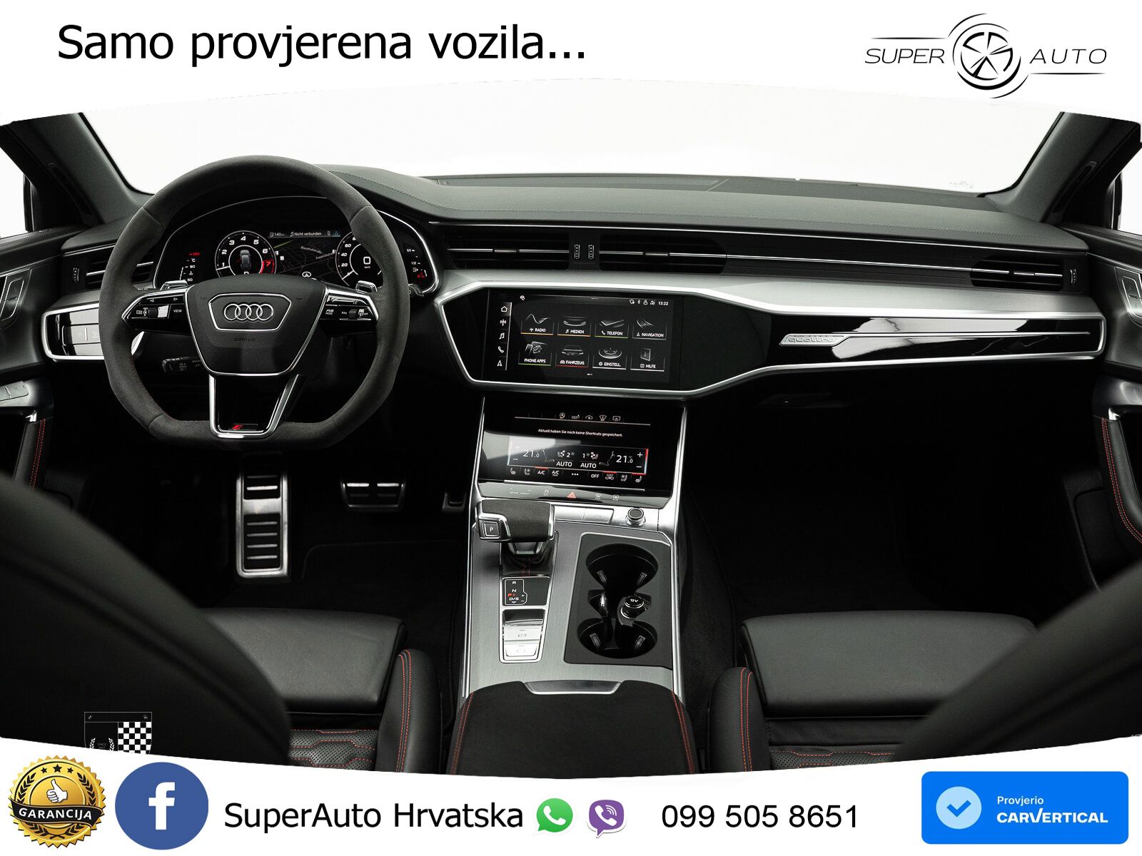 Audi RS6 Avant 4.0 TFSI V8 (600 KS) quattro Tiptronic ZRAČNI+ACC+GR SJED+KAM+PANO