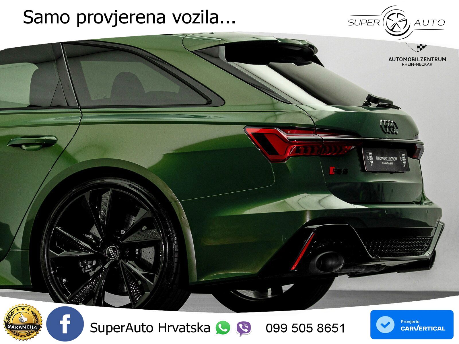 Audi RS6 Avant 4.0 TFSI V8 (600 KS) quattro Tiptronic ZRAČNI+ACC+GR SJED+KAM+PANO