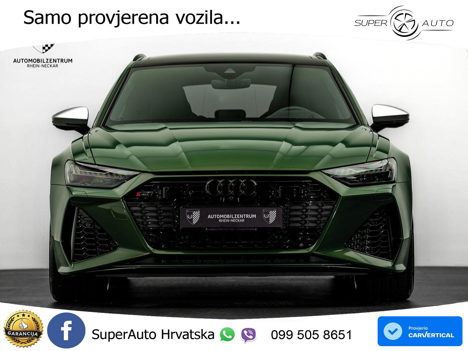 Audi RS6 Avant 4.0 TFSI V8 (600 KS) quattro Tiptronic ZRAČNI+ACC+GR SJED+KAM+PANO