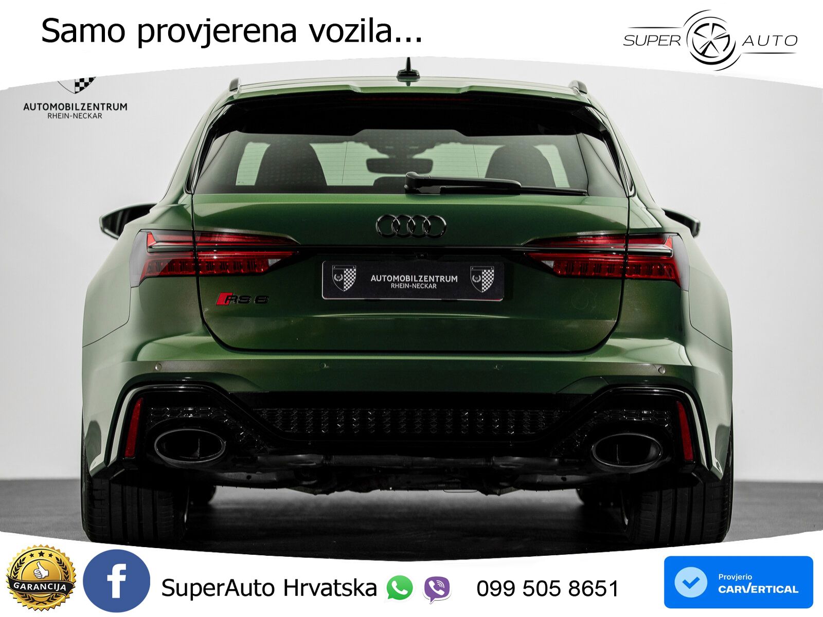 Audi RS6 Avant 4.0 TFSI V8 (600 KS) quattro Tiptronic ZRAČNI+ACC+GR SJED+KAM+PANO