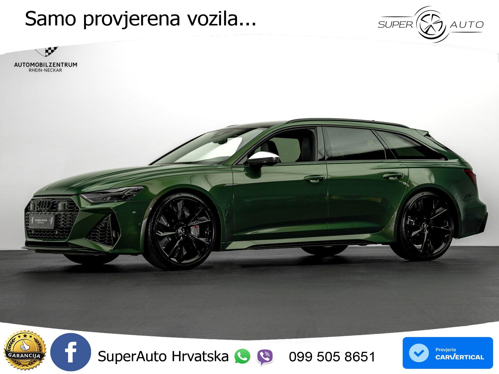 Audi RS6 Avant 4.0 TFSI V8 (600 KS) quattro Tiptronic ZRAČNI+ACC+GR SJED+KAM+PANO