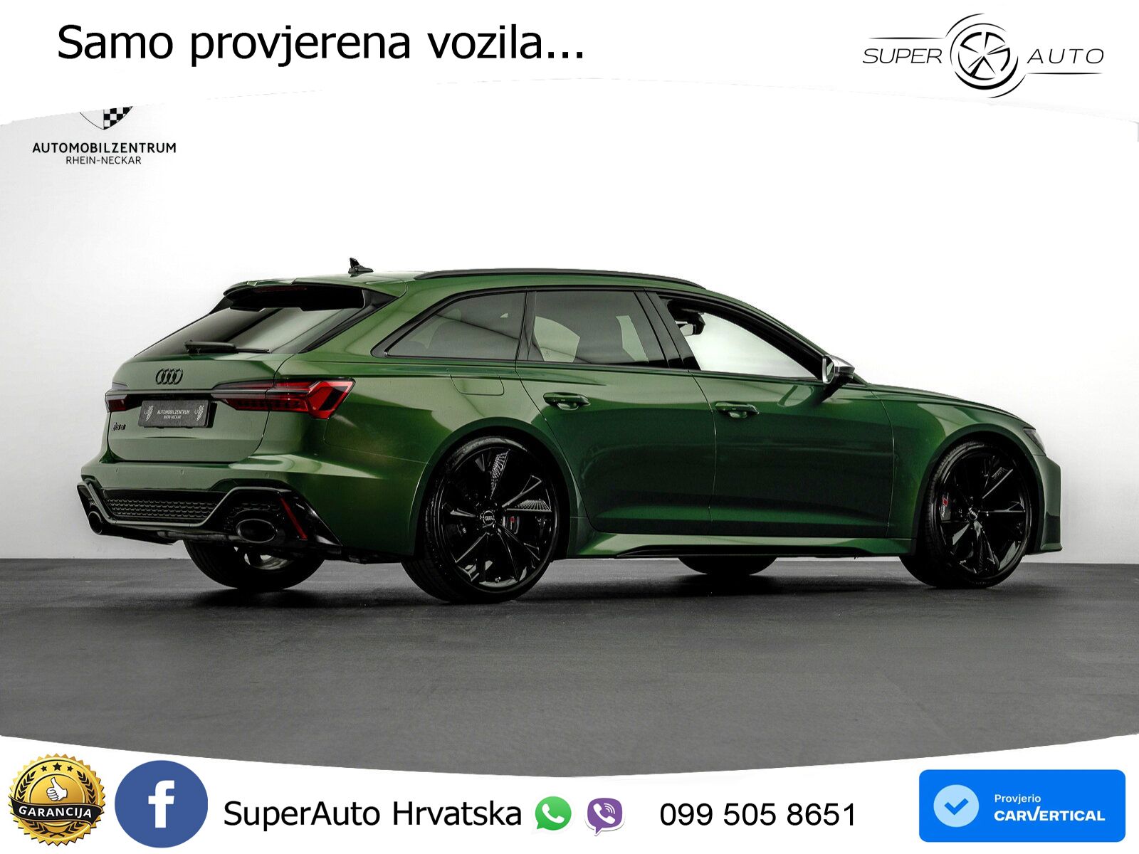 Audi RS6 Avant 4.0 TFSI V8 (600 KS) quattro Tiptronic ZRAČNI+ACC+GR SJED+KAM+PANO