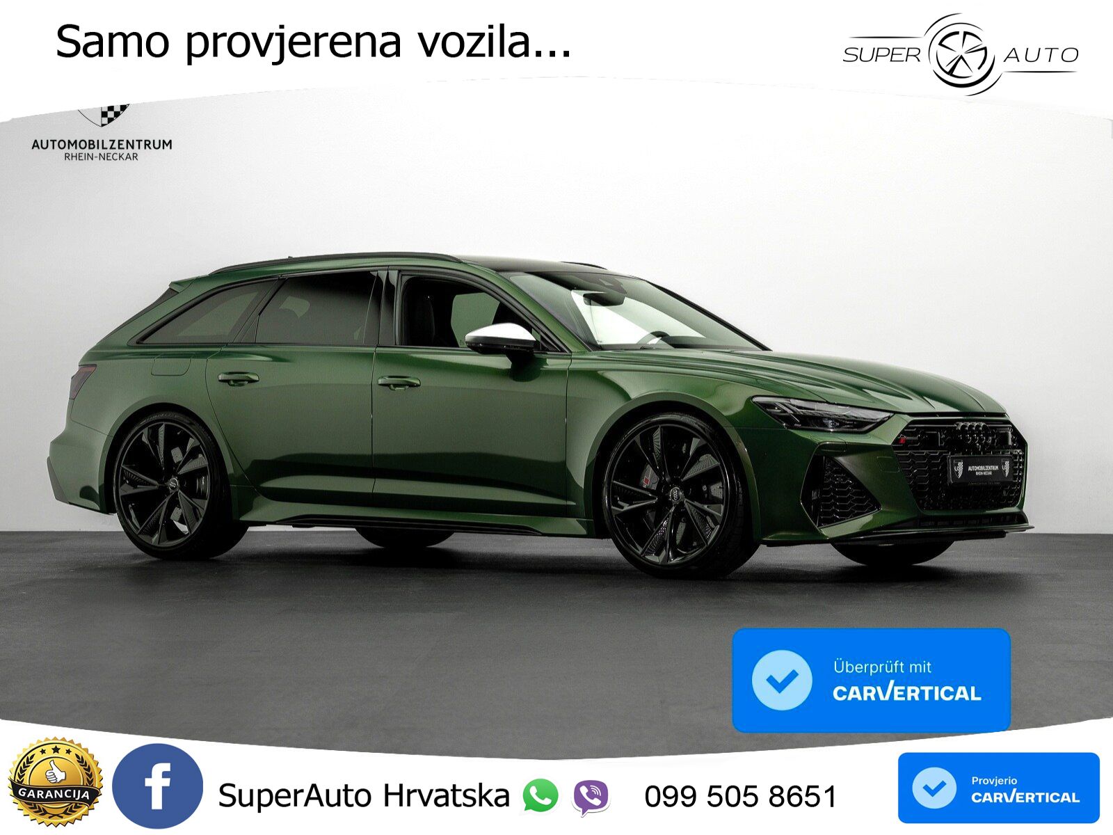 Audi RS6 Avant 4.0 TFSI V8 (600 KS) quattro Tiptronic ZRAČNI+ACC+GR SJED+KAM+PANO