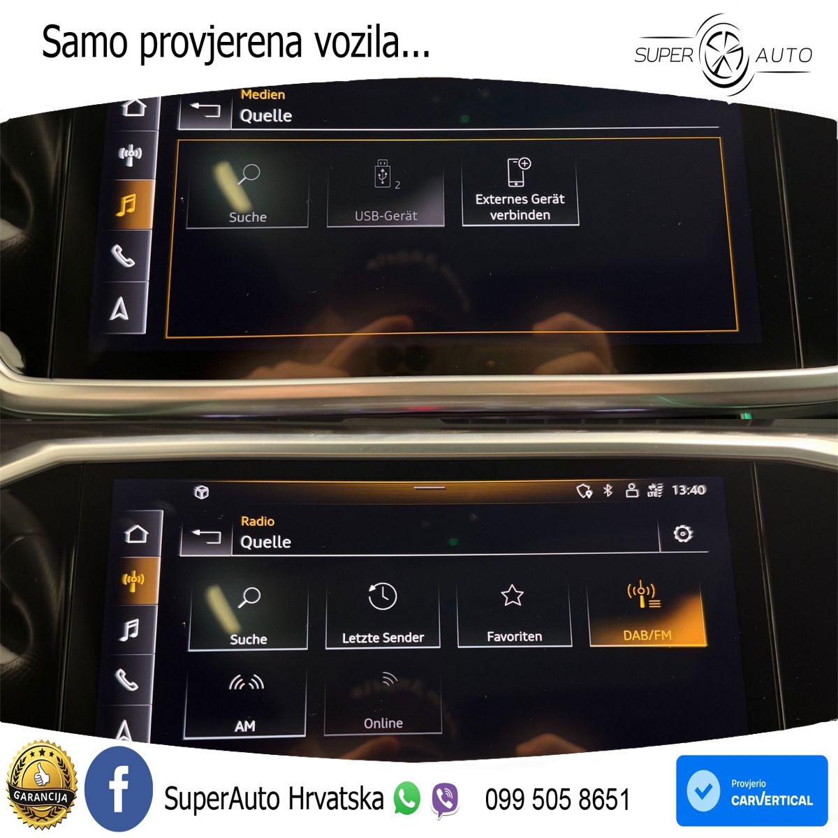 Audi A6 55 TFSI V6 (340 KS) quattro S tronic S line ZRAČNI+ACC+GR SJED+KAM+PANO