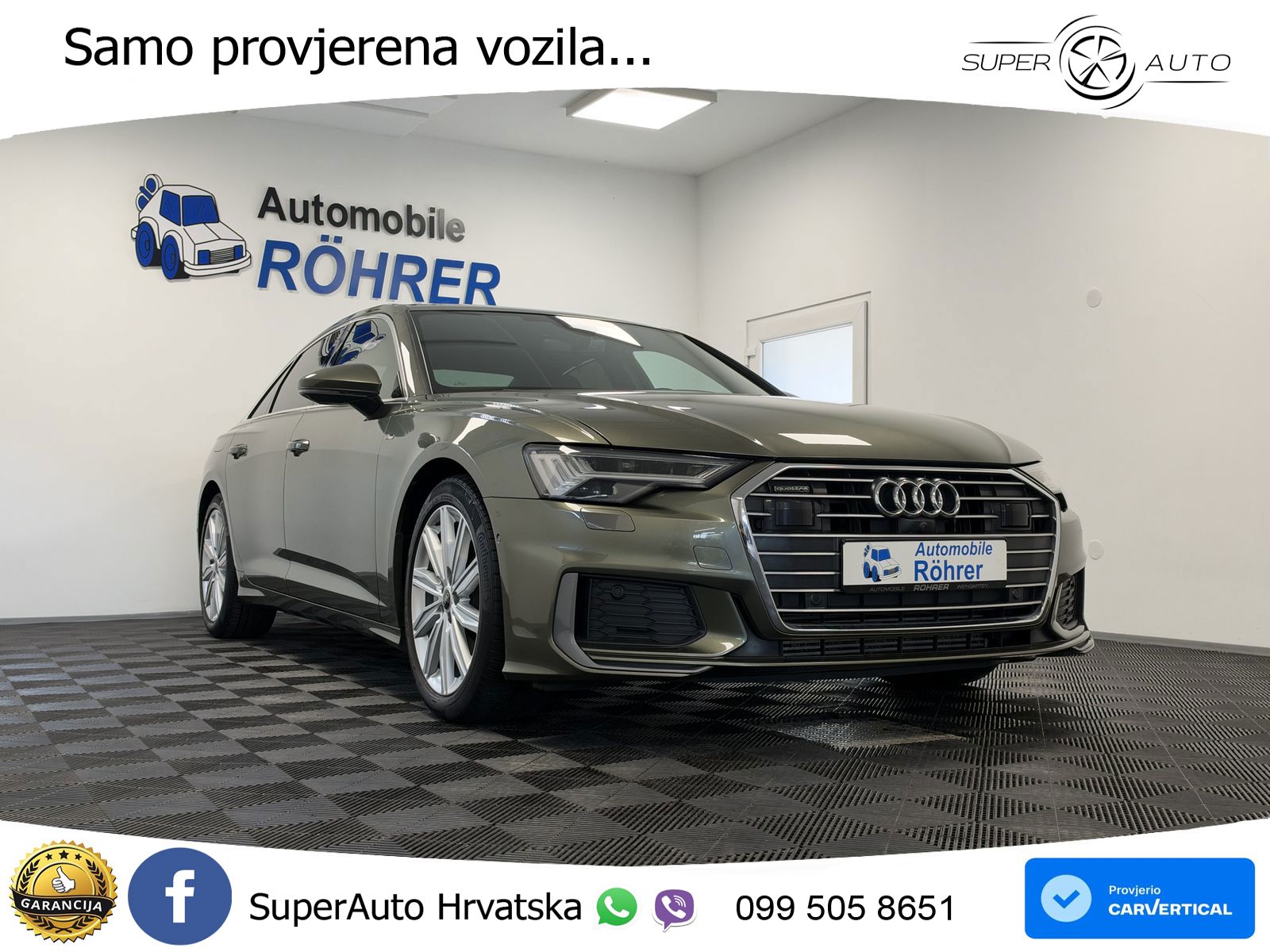 Audi A6 55 TFSI V6 (340 KS) quattro S tronic S line ZRAČNI+ACC+GR SJED+KAM+PANO