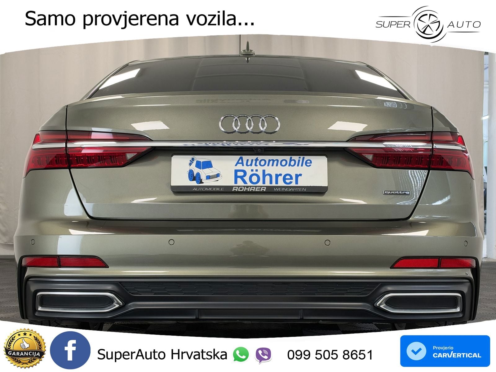 Audi A6 55 TFSI V6 (340 KS) quattro S tronic S line ZRAČNI+ACC+GR SJED+KAM+PANO