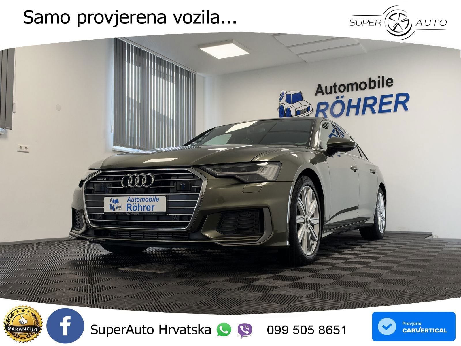 Audi A6 55 TFSI V6 (340 KS) quattro S tronic S line ZRAČNI+ACC+GR SJED+KAM+PANO