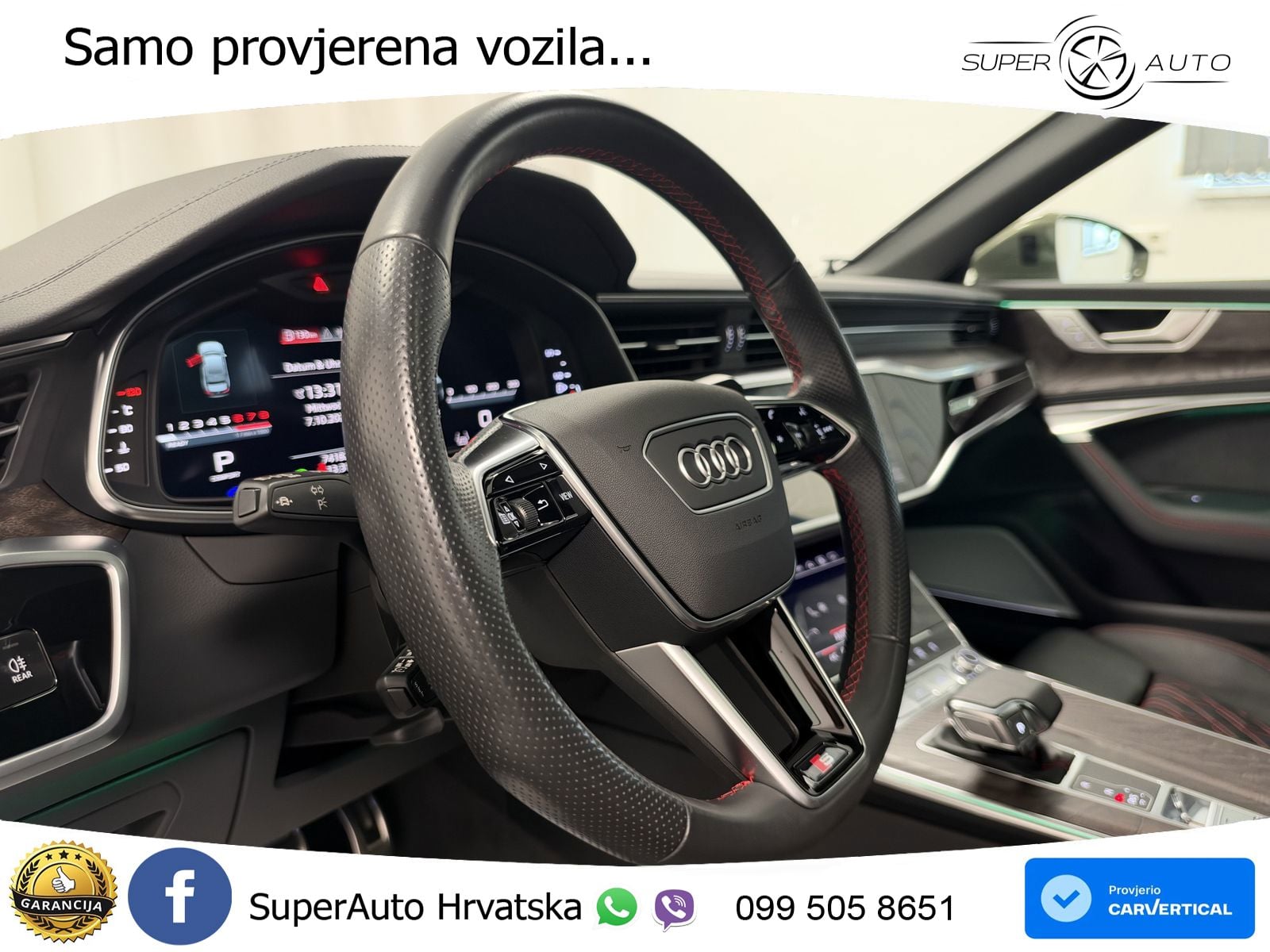 Audi A6 55 TFSI V6 (340 KS) quattro S tronic S line ZRAČNI+ACC+GR SJED+KAM+PANO