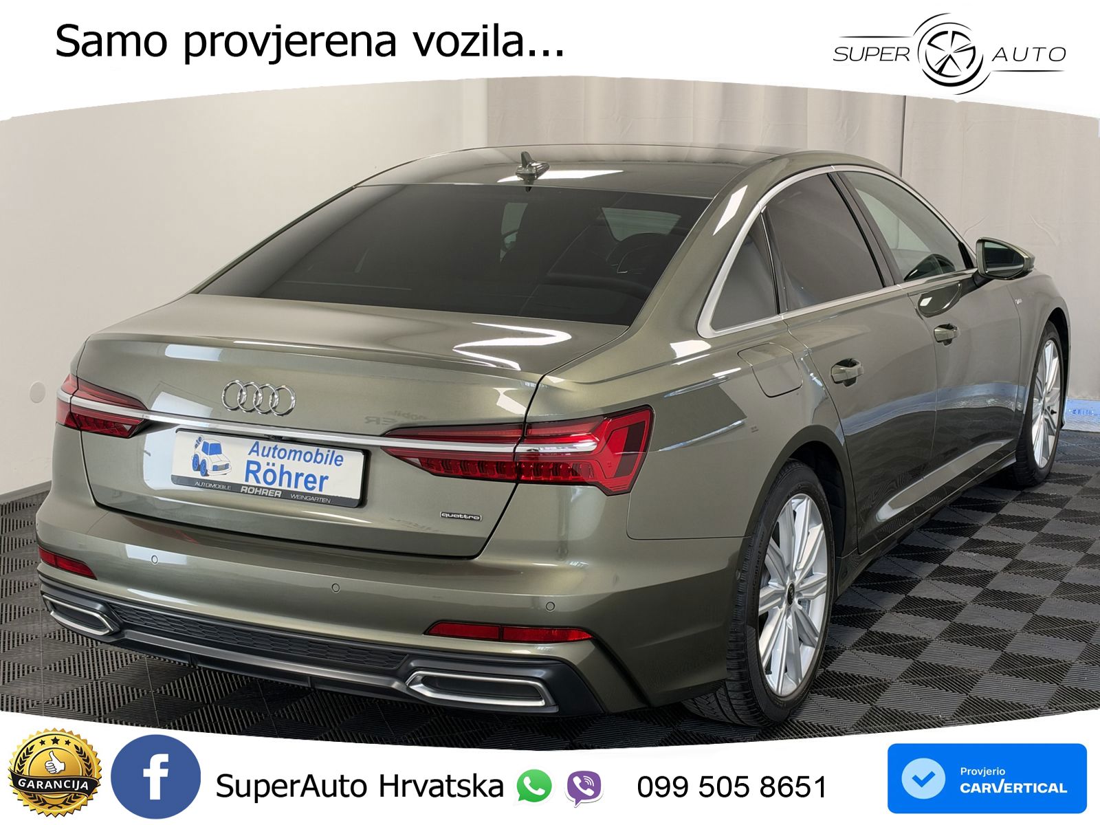 Audi A6 55 TFSI V6 (340 KS) quattro S tronic S line ZRAČNI+ACC+GR SJED+KAM+PANO