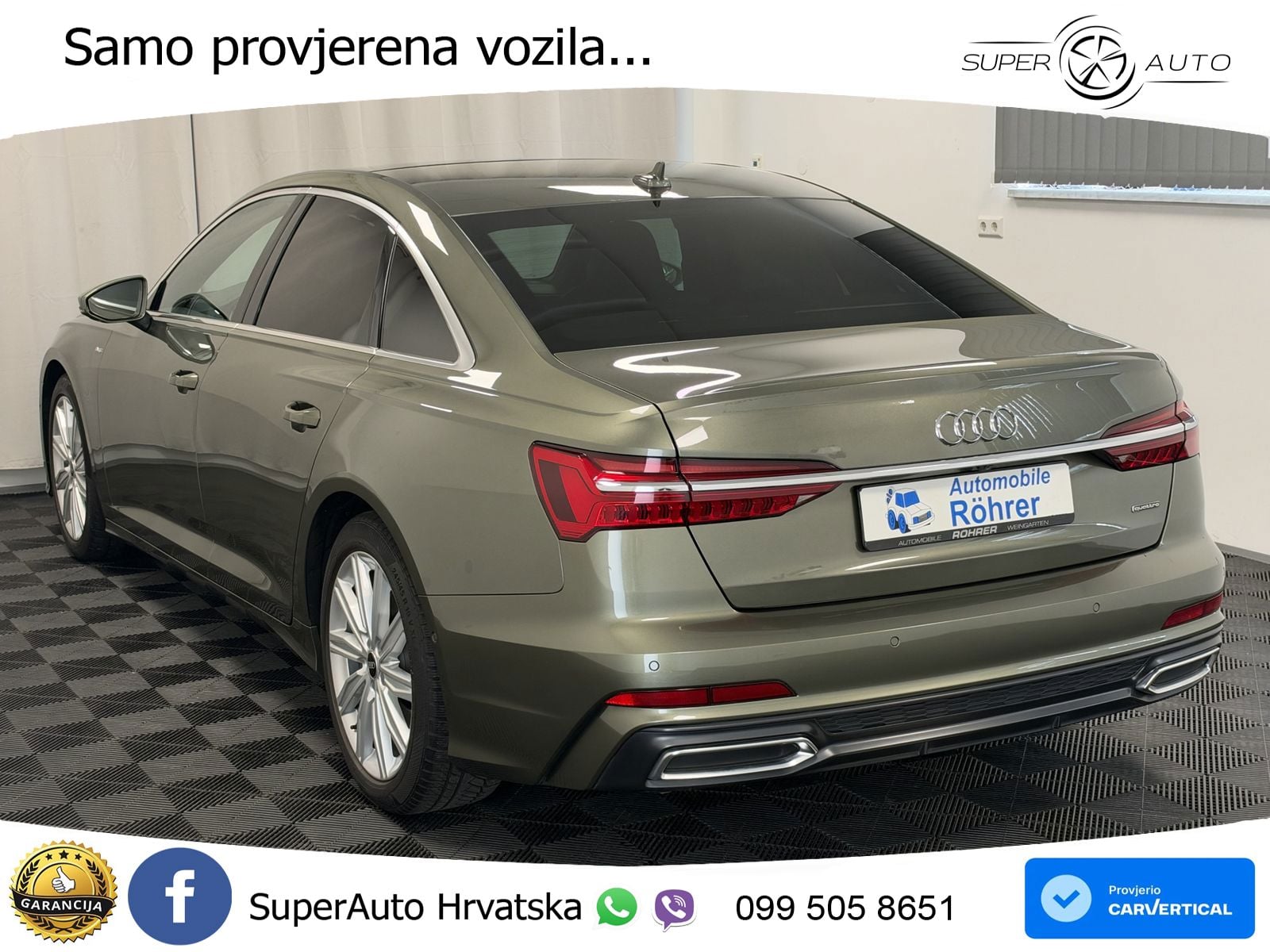 Audi A6 55 TFSI V6 (340 KS) quattro S tronic S line ZRAČNI+ACC+GR SJED+KAM+PANO
