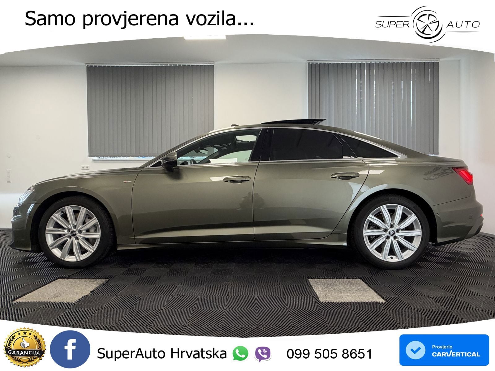 Audi A6 55 TFSI V6 (340 KS) quattro S tronic S line ZRAČNI+ACC+GR SJED+KAM+PANO