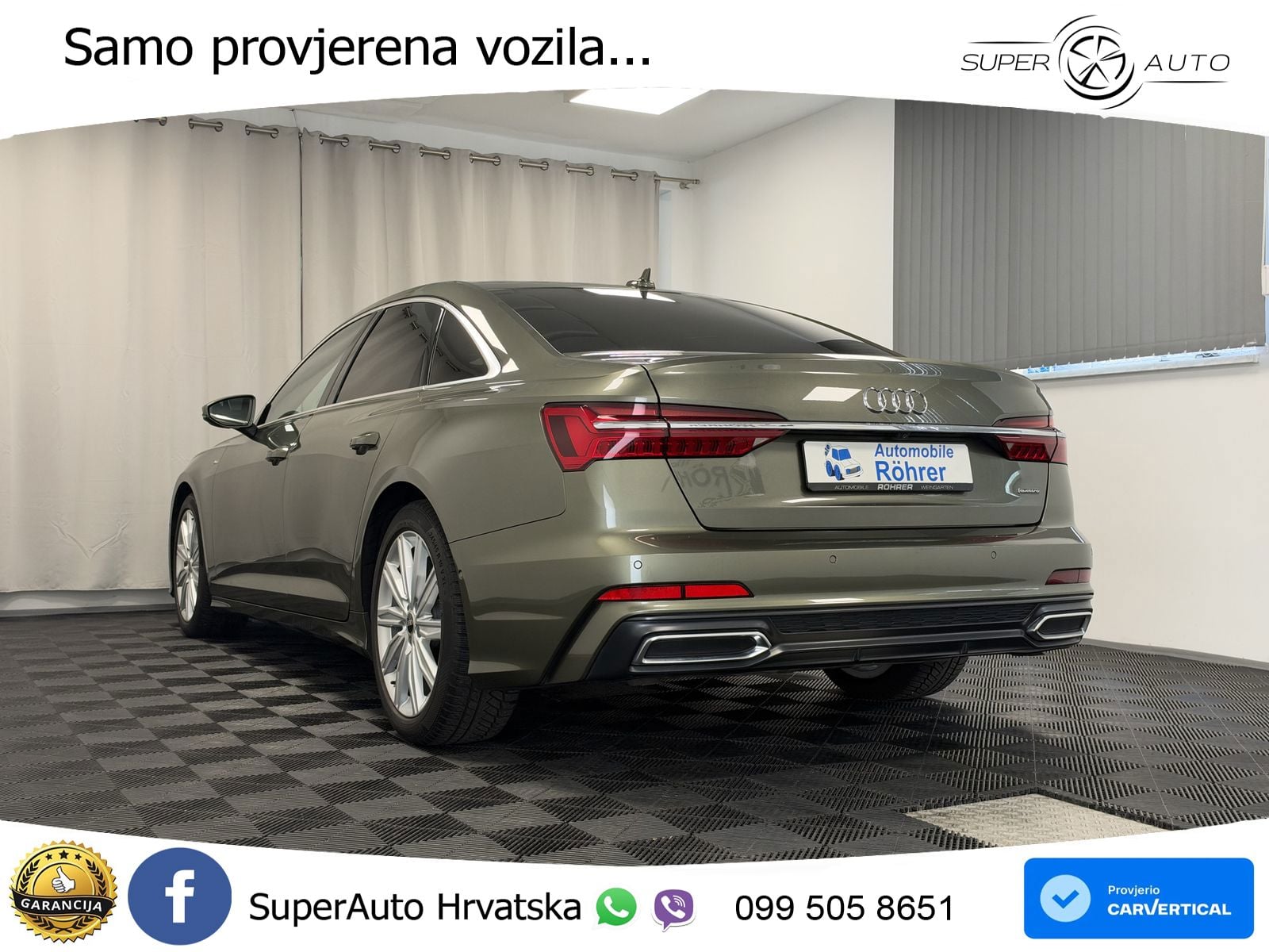 Audi A6 55 TFSI V6 (340 KS) quattro S tronic S line ZRAČNI+ACC+GR SJED+KAM+PANO