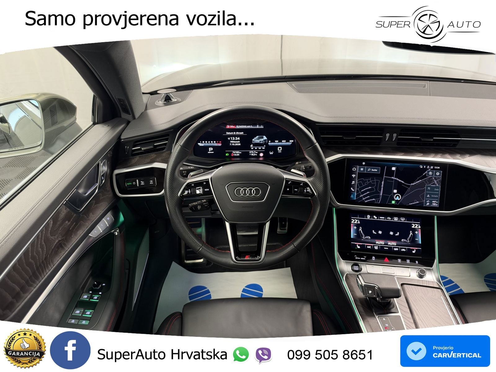 Audi A6 55 TFSI V6 (340 KS) quattro S tronic S line ZRAČNI+ACC+GR SJED+KAM+PANO