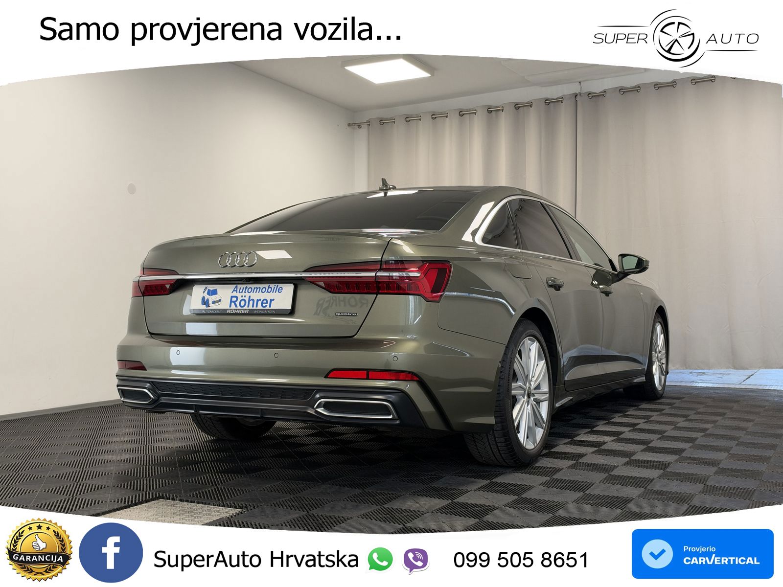 Audi A6 55 TFSI V6 (340 KS) quattro S tronic S line ZRAČNI+ACC+GR SJED+KAM+PANO