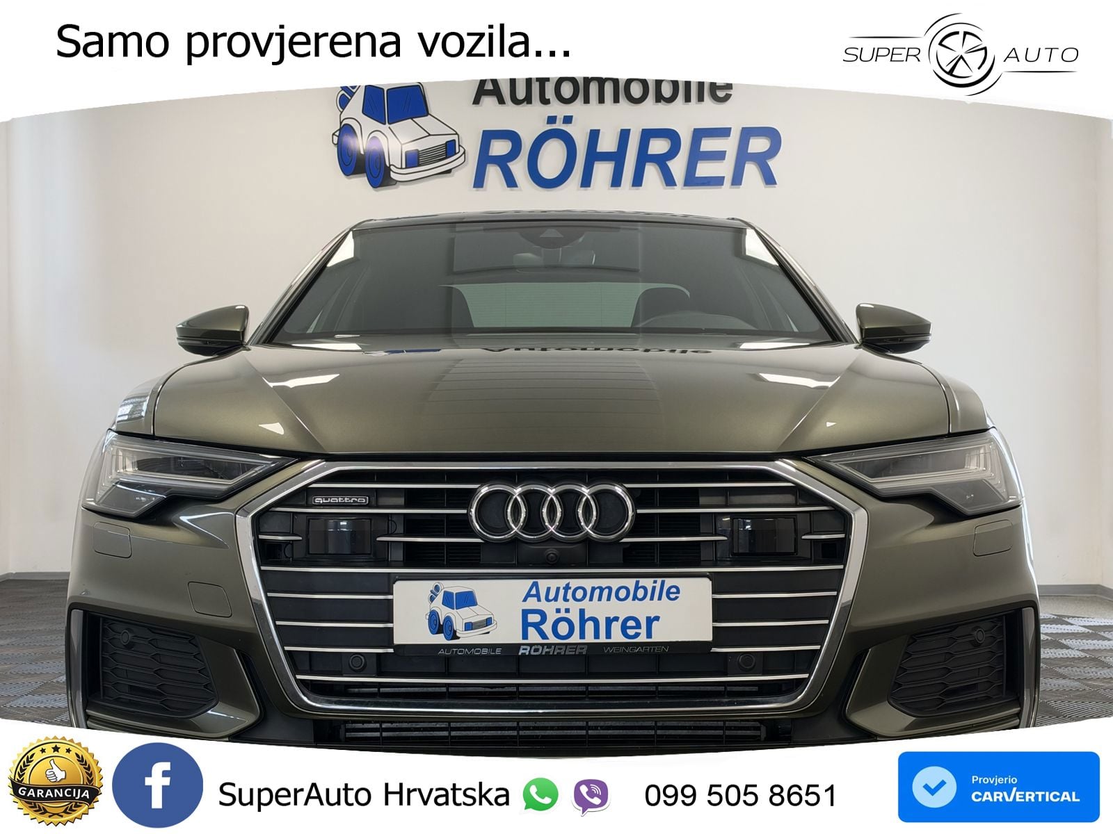 Audi A6 55 TFSI V6 (340 KS) quattro S tronic S line ZRAČNI+ACC+GR SJED+KAM+PANO