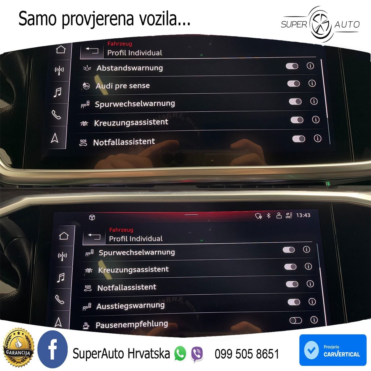 Audi A6 55 TFSI V6 (340 KS) quattro S tronic S line ZRAČNI+ACC+GR SJED+KAM+PANO