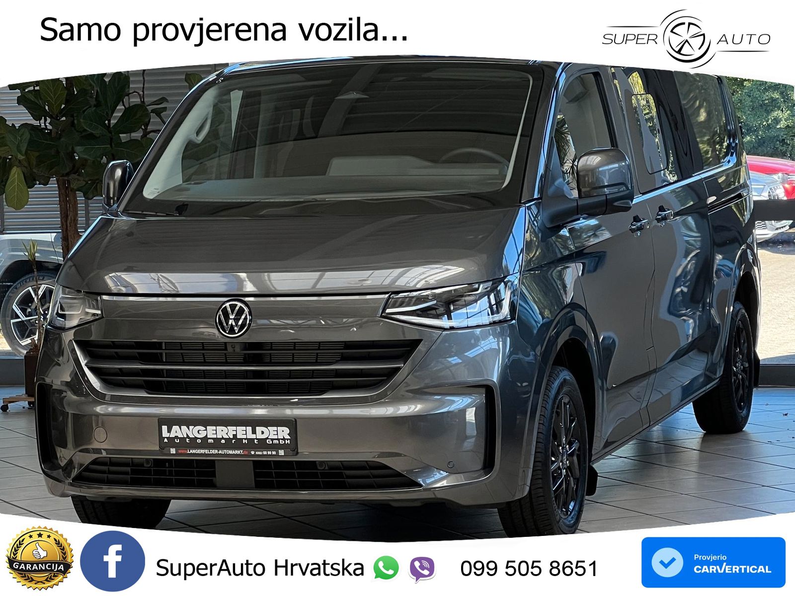 Volkswagen T7 Transporter Kastenwagen Plus 5 Sitze*ACC*IQ* 170 KS