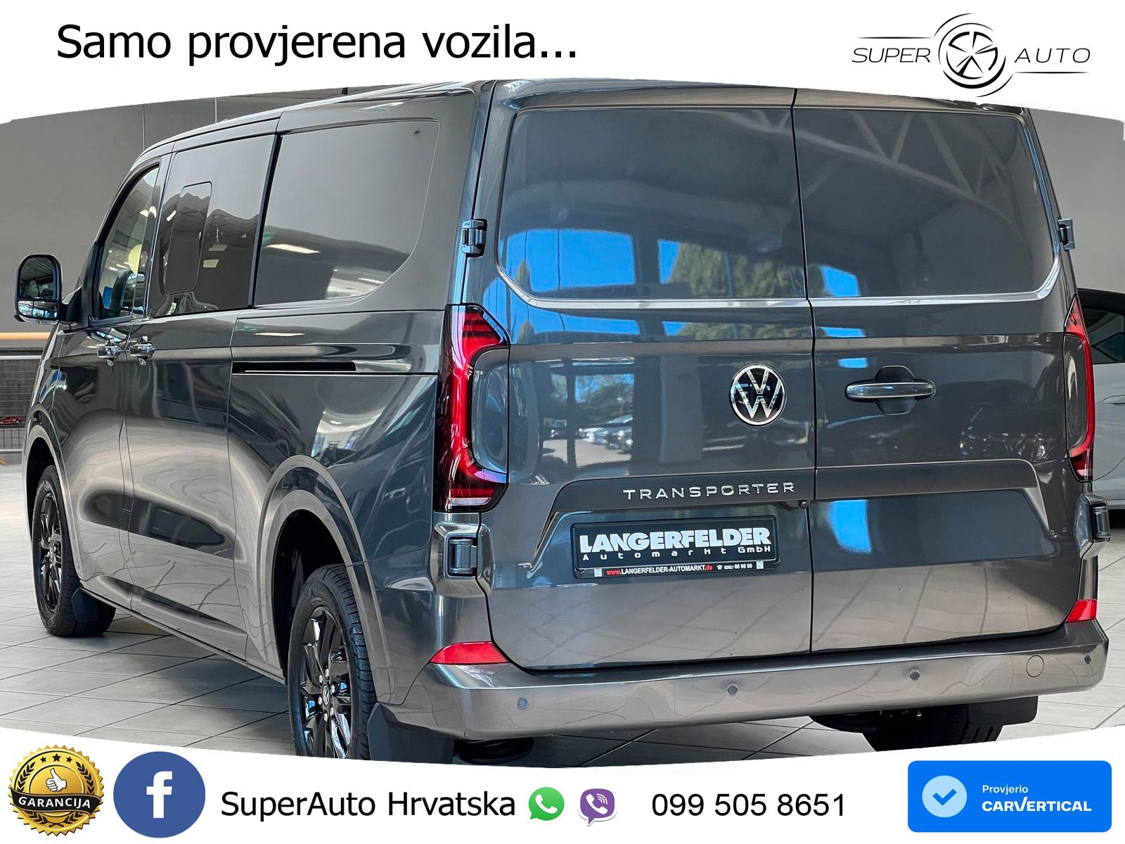 Volkswagen T7 Transporter Kastenwagen Plus 5 Sitze*ACC*IQ* 170 KS