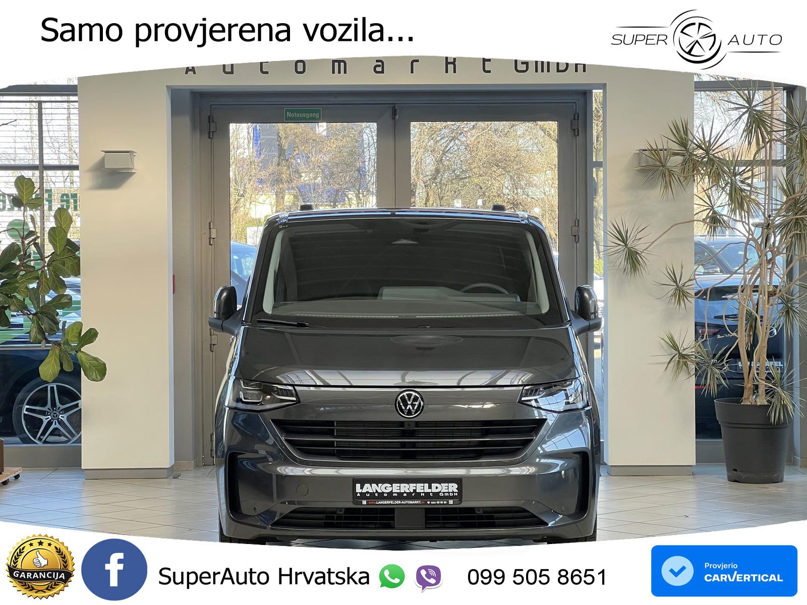 Volkswagen T7 Transporter Kastenwagen Plus 5 Sitze*ACC*IQ* 170 KS