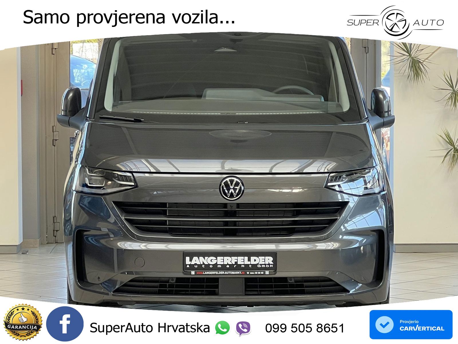 Volkswagen T7 Transporter Kastenwagen Plus 5 Sitze*ACC*IQ* 170 KS