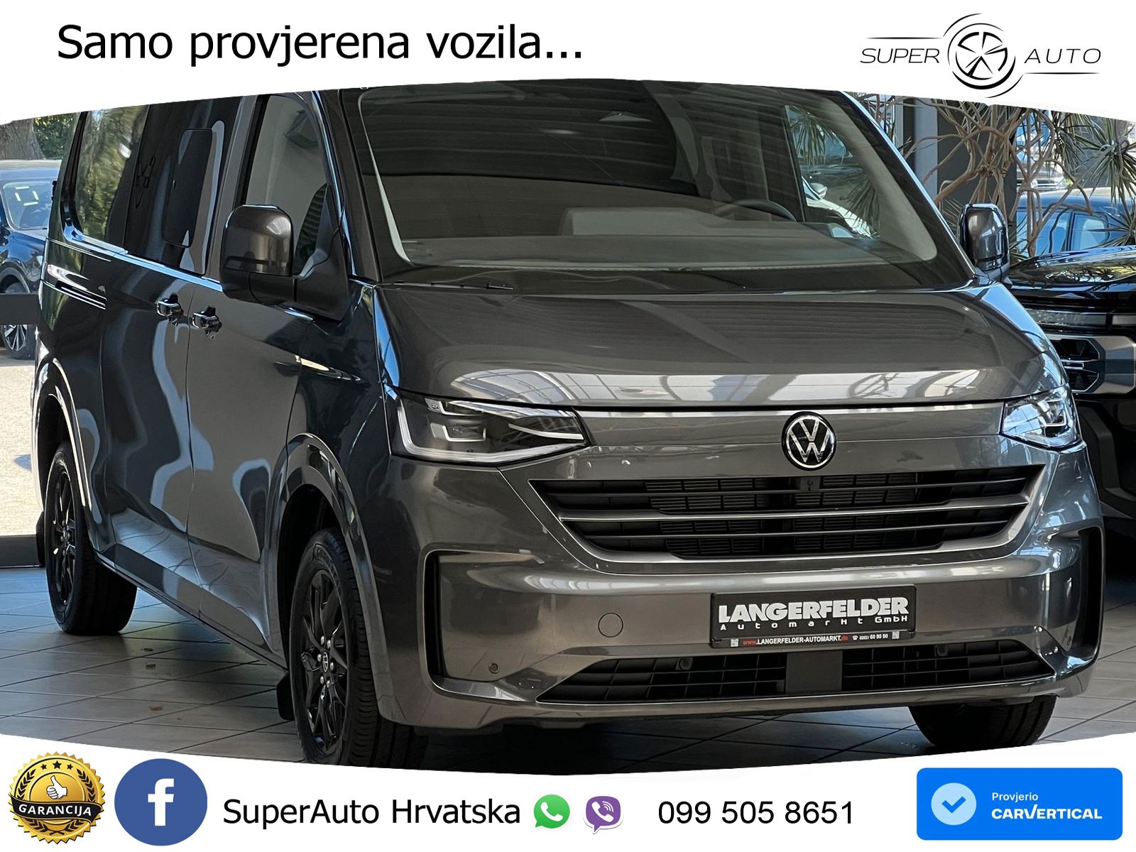 Volkswagen T7 Transporter Kastenwagen Plus 5 Sitze*ACC*IQ* 170 KS
