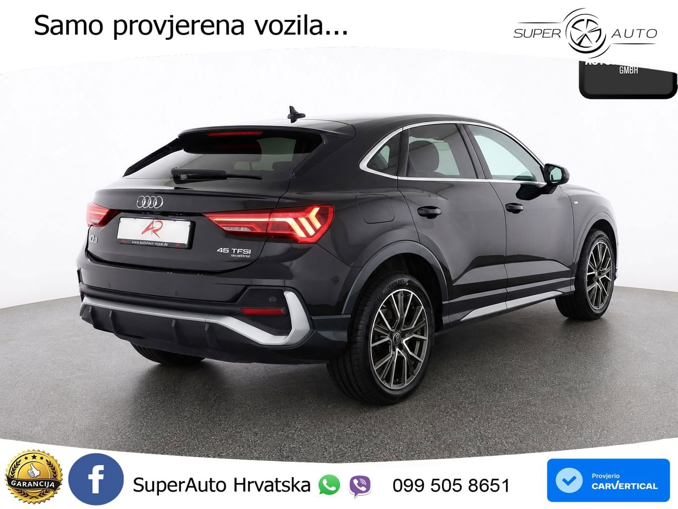 Audi Q3 Sportback 45 TFSI (245 KS) quattro S tronic S line LED+GR SJED+ACC