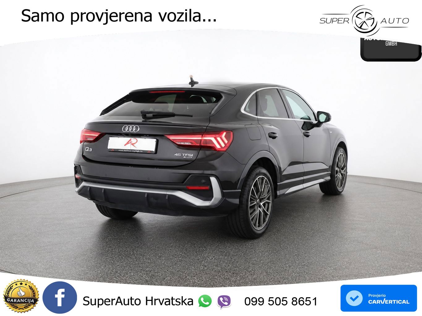 Audi Q3 Sportback 45 TFSI (245 KS) quattro S tronic S line LED+GR SJED+ACC