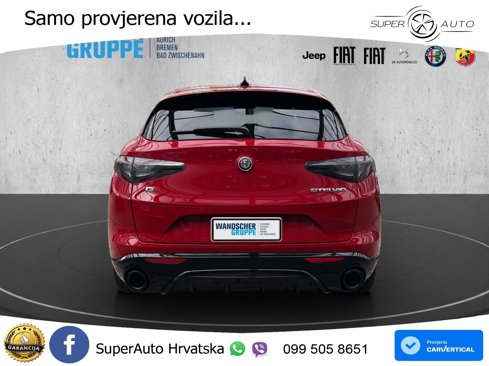 Alfa Romeo Stelvio 2.0 Turbo (280 KS) Q4 Automatic LED+GR SJED+ACC