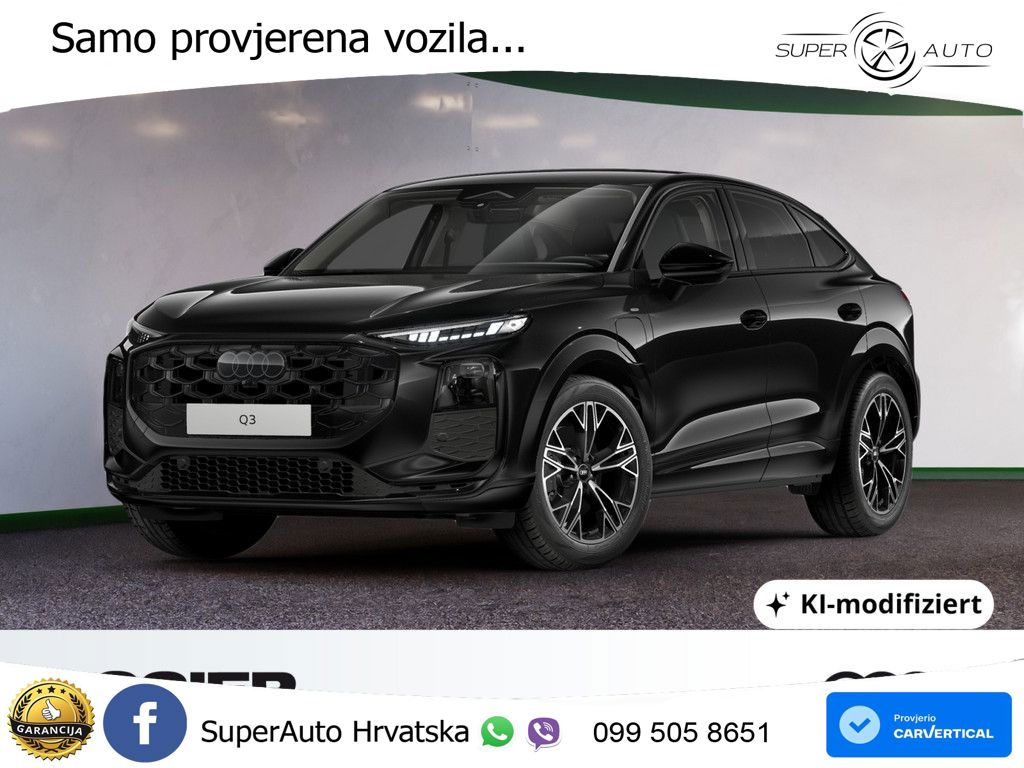 Audi Q3 Sportback 1.5 TFSIe (272 KS) S tronic S line LED+GR SJED+ACC