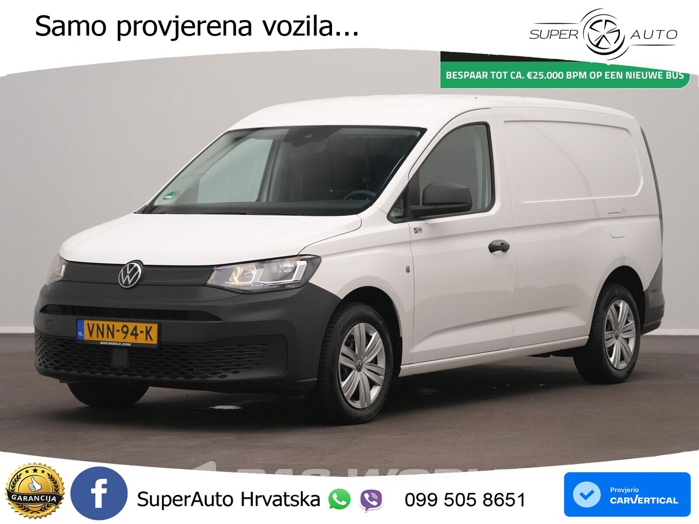 Volkswagen Caddy 102PK Maxi L2 Airco Carplay Cruise Parkeer 102 KS