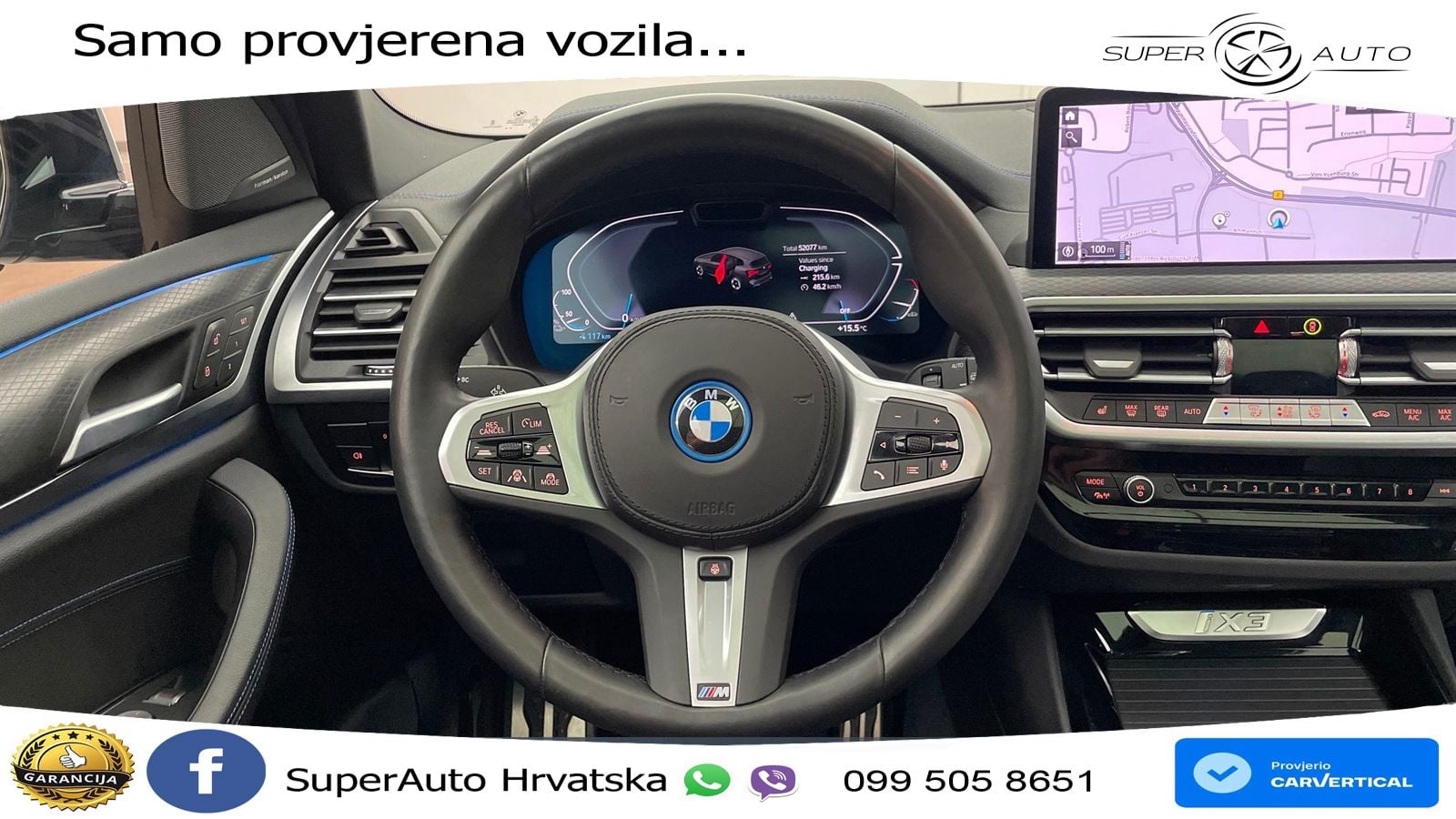 BMW iX3 80 kWh (286 KS) M Sport LED+GR SJED+ACC