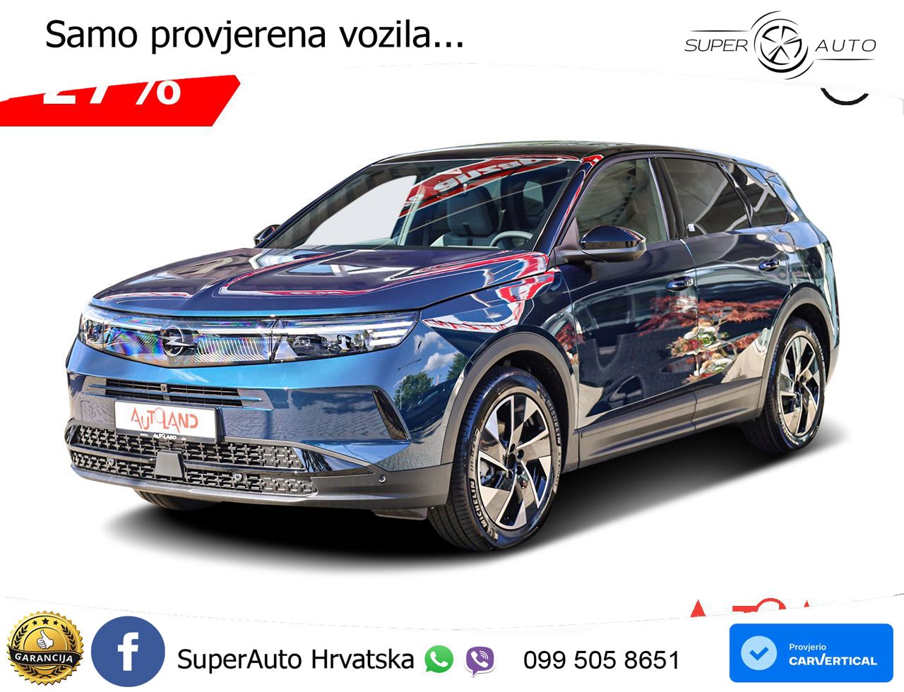 Opel Grandland 1.2 Turbo (145 KS) Hybrid eDCT Ultimate LED+GR SJED+ACC