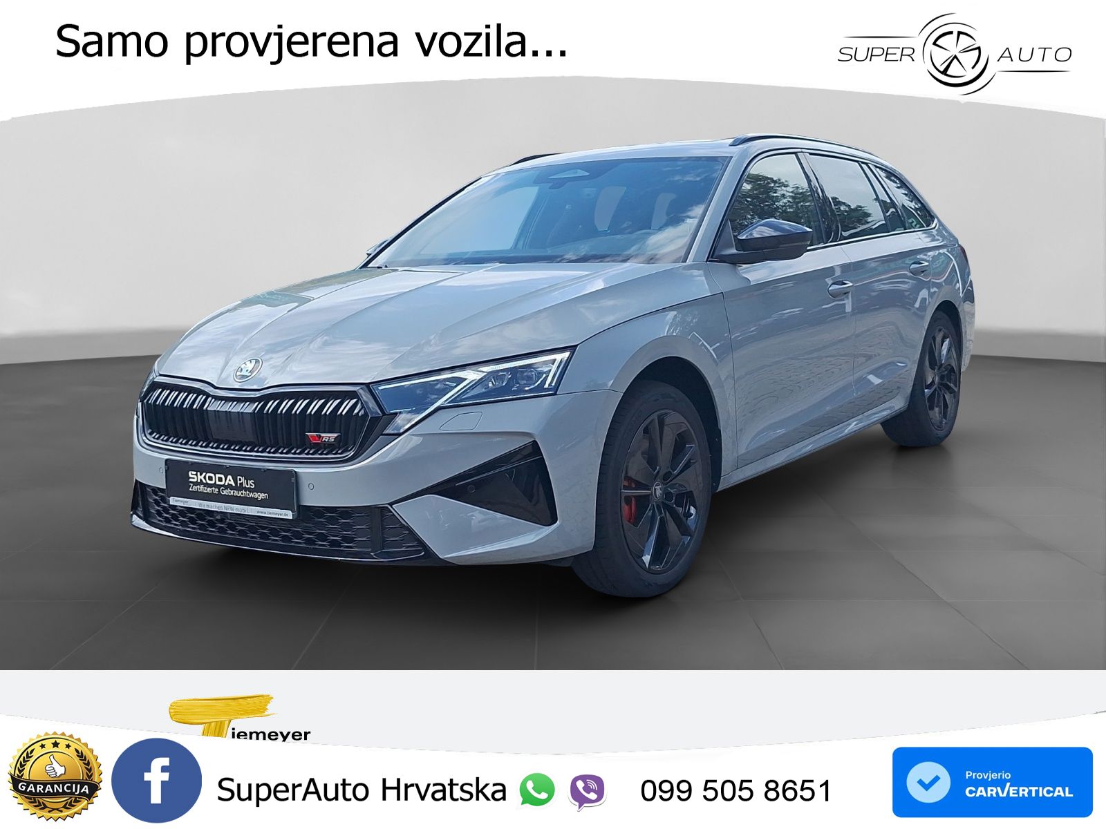 Škoda Octavia Combi RS 2.0 TSI (265 KS) DSG MATRIX+GR SJED+KAM