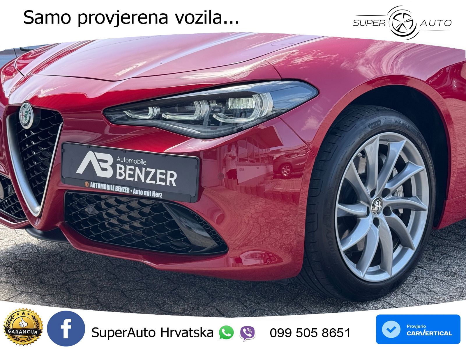 Alfa Romeo Giulia 2.0 Turbo (280 KS) Q4 Automatic LED+GR SJED+ACC