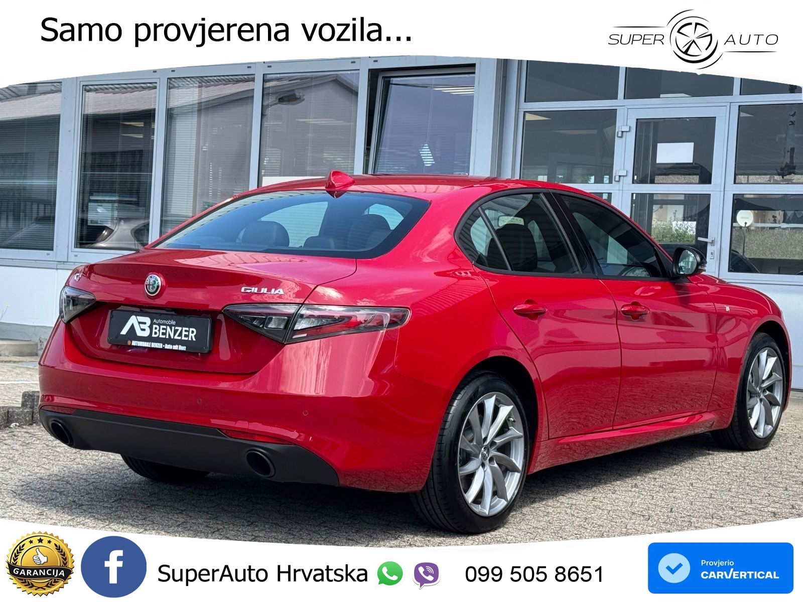 Alfa Romeo Giulia 2.0 Turbo (280 KS) Q4 Automatic LED+GR SJED+ACC