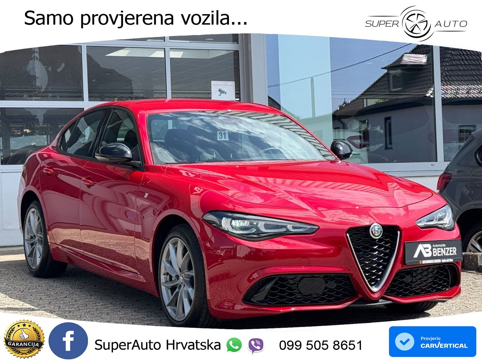 Alfa Romeo Giulia 2.0 Turbo (280 KS) Q4 Automatic LED+GR SJED+ACC