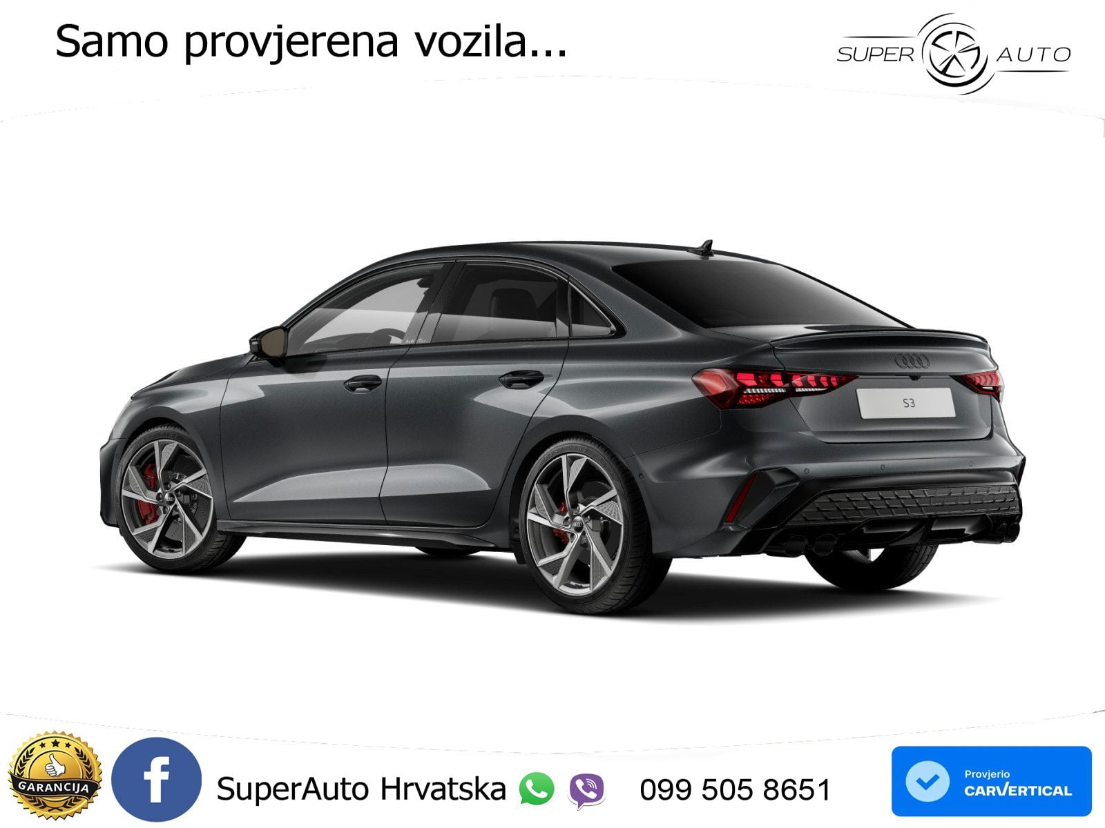 Audi S3 Limuzina 2.0 TFSI (333 KS) quattro S tronic MATRIX+GR SJED+KAM