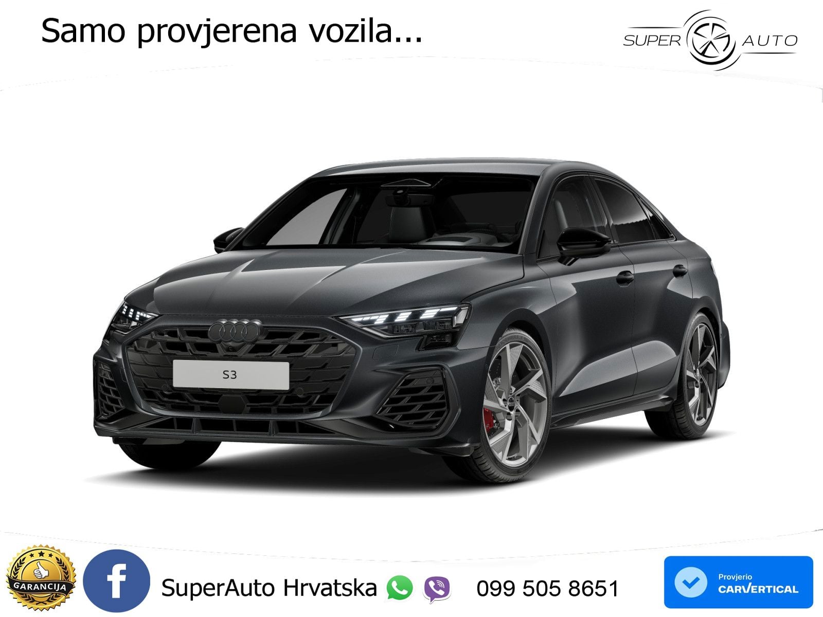 Audi S3 Limuzina 2.0 TFSI (333 KS) quattro S tronic MATRIX+GR SJED+KAM