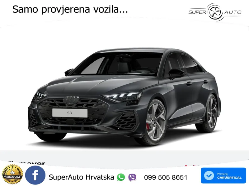 Audi S3 Limuzina 2.0 TFSI (333 KS) quattro S tronic MATRIX+GR SJED+KAM