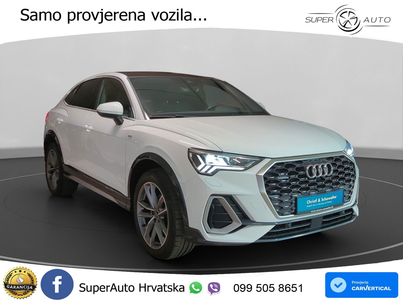 Audi Q3 Sportback 35 TDI (150 KS) quattro S tronic S line LED+GR SJED+ACC