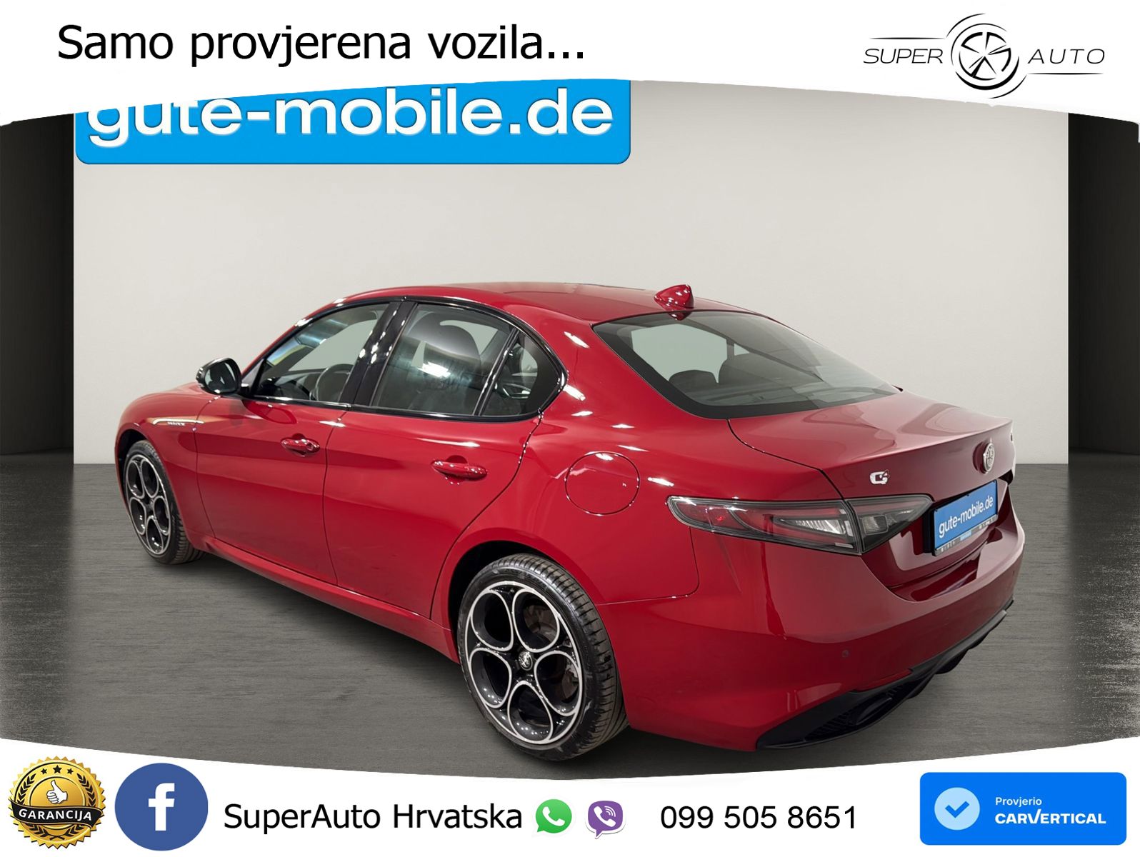 Alfa Romeo Giulia 2.0 Turbo (280 KS) Q4 Automatic LED+GR SJED+ACC