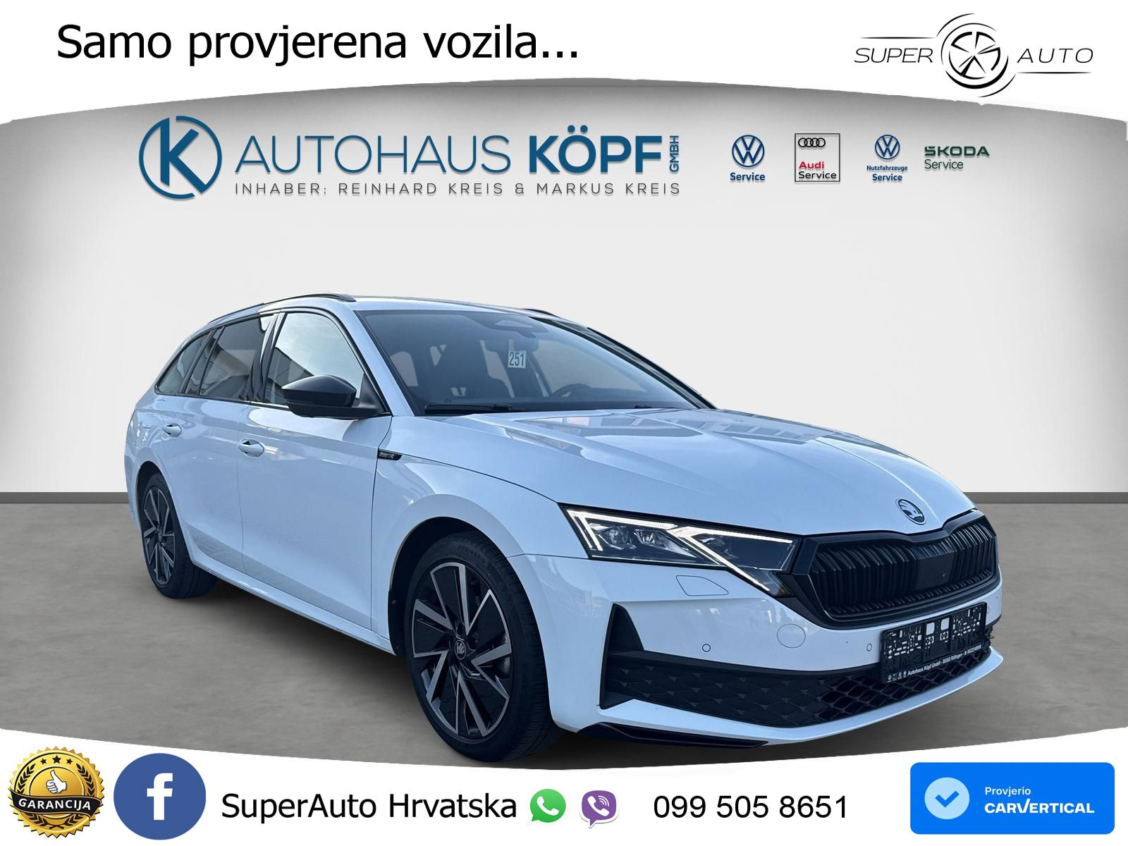 Škoda Octavia Combi 2.0 TDI (150 KS) DSG SportLine