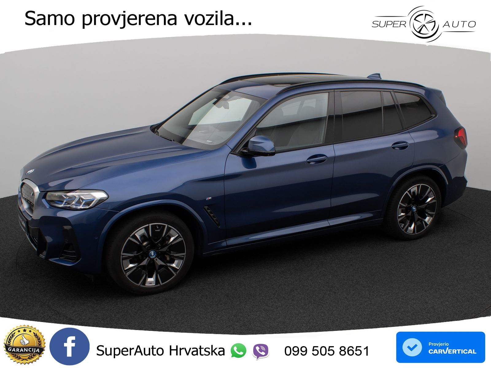 BMW iX3 80 kWh (286 KS) M Sport LED+GR SJED+ACC