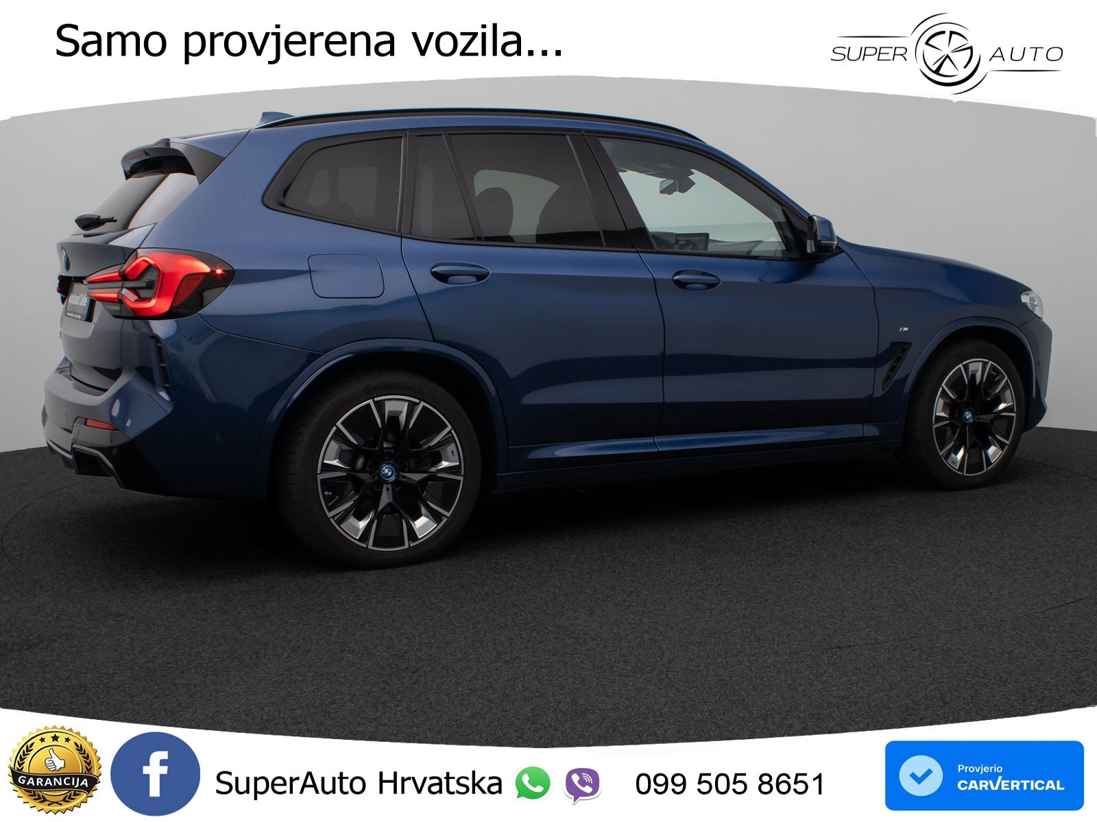 BMW iX3 80 kWh (286 KS) M Sport LED+GR SJED+ACC