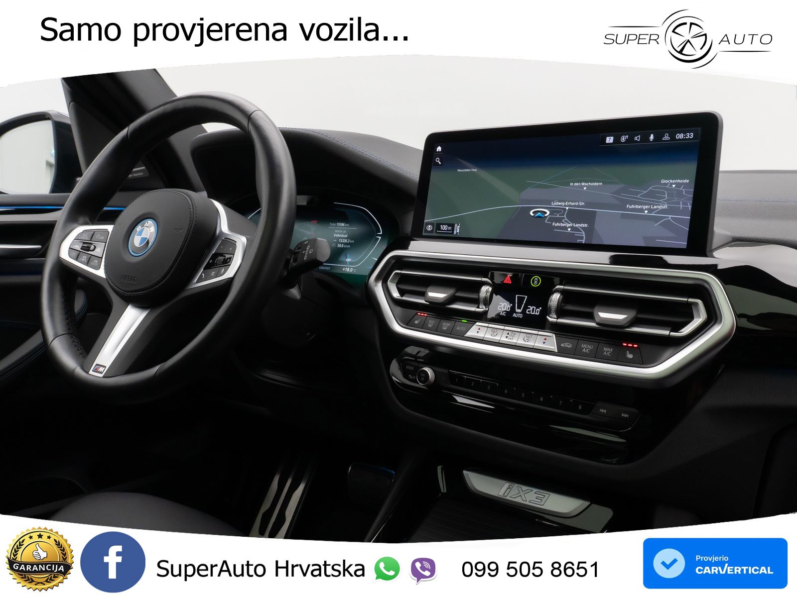 BMW iX3 80 kWh (286 KS) M Sport LED+GR SJED+ACC