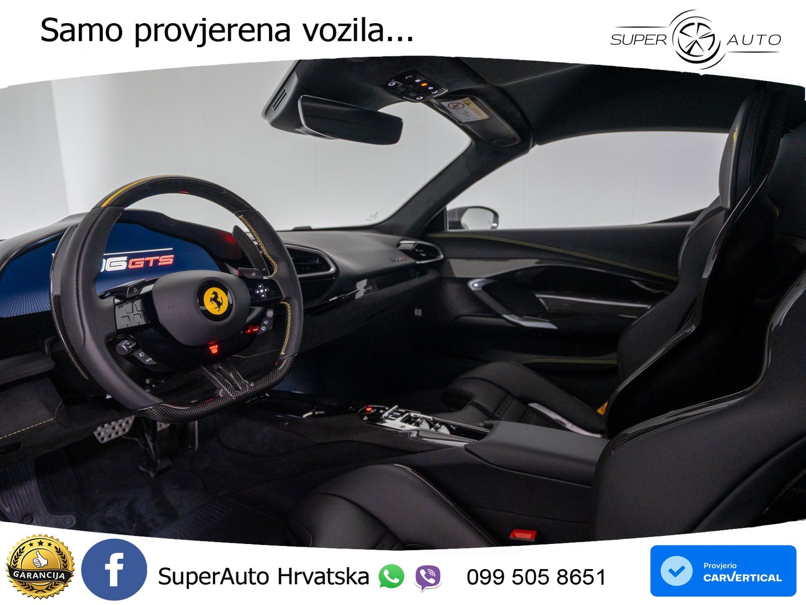 Ferrari 296 GTS 3.0 V6 (830 KS) F1 DCT LED+ACC