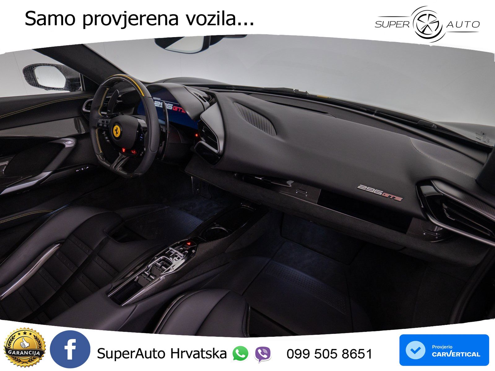 Ferrari 296 GTS 3.0 V6 (830 KS) F1 DCT LED+ACC