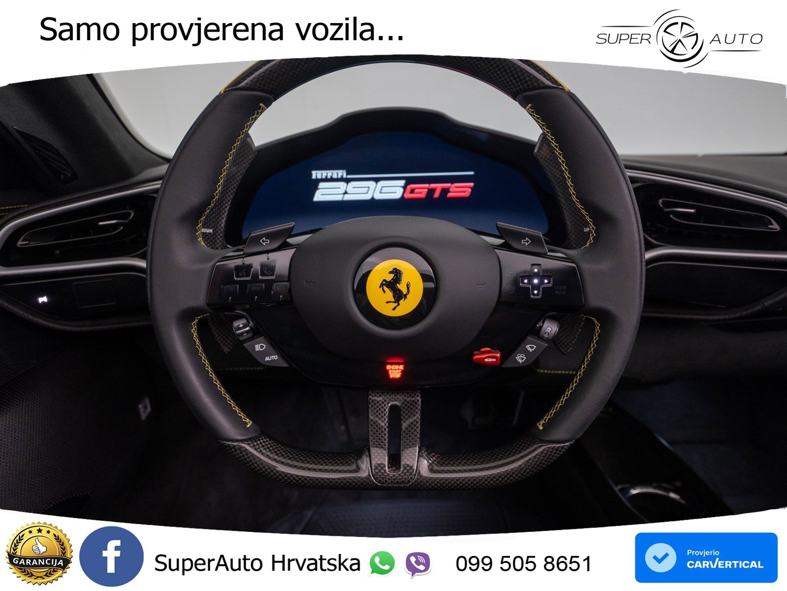 Ferrari 296 GTS 3.0 V6 (830 KS) F1 DCT LED+ACC