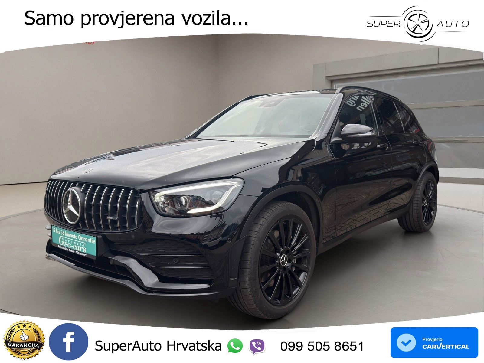 Mercedes AMG GLC 43 V6 (390 KS) 4MATIC TCT ZRAČNI+ACC+GR SJED+360+PANO